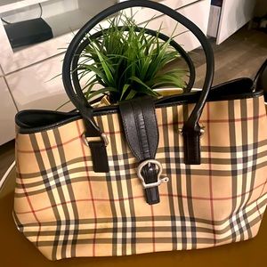 Authentic Burberry  large tote hand bag purse